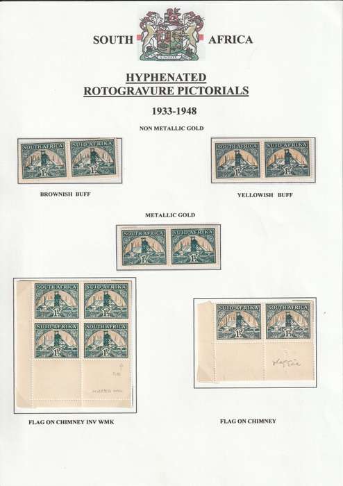 UNION OF SOUTH AFRICA  KGV 1930-1945 PRETORIA ROTO PRINTING 2015 CAT VAL 29200