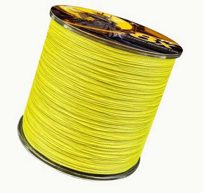 Fishing braid 8 strand  10lb Yellow  1000m Dia 0.10mm