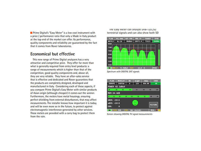 Digital Satellite meter -Made By Rover with TV screen reachable