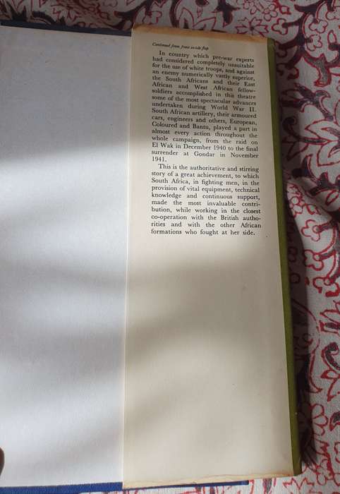 East African And Abyssinian Campaigns South African Forces By Niel Orpen Hard Cover Book