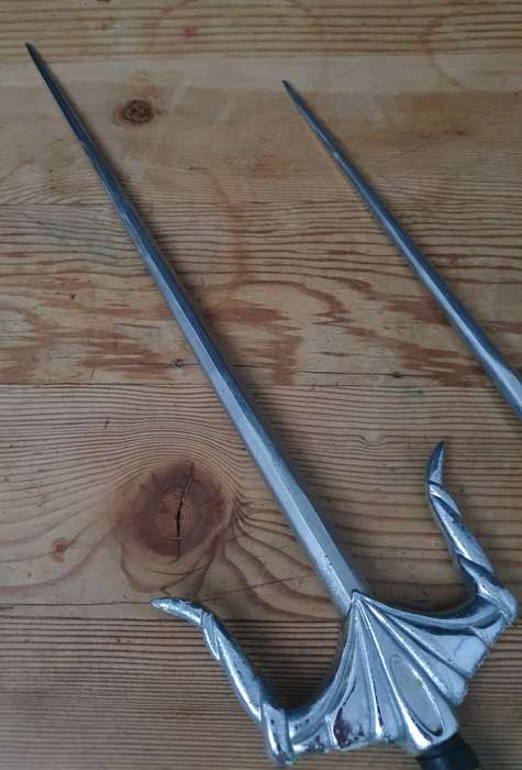 Chrome Skull Stainless Sai Karate Practice Martial Arts Display Blades