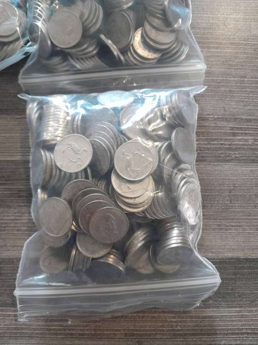 South African 5c Nickel coins.  Various dates, in total 1800 coins.