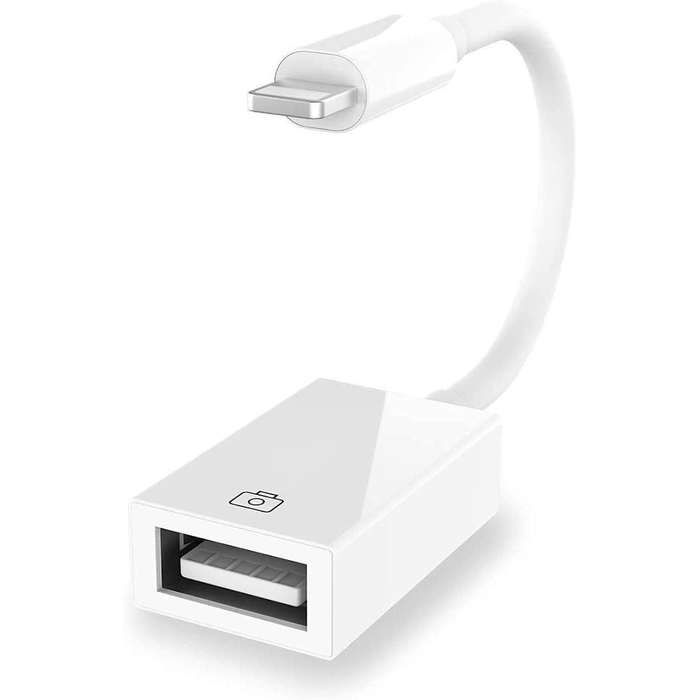 Lightning to USB Camera Adapter for iPhone/iPad, Female USB 3.0 OTG Cable