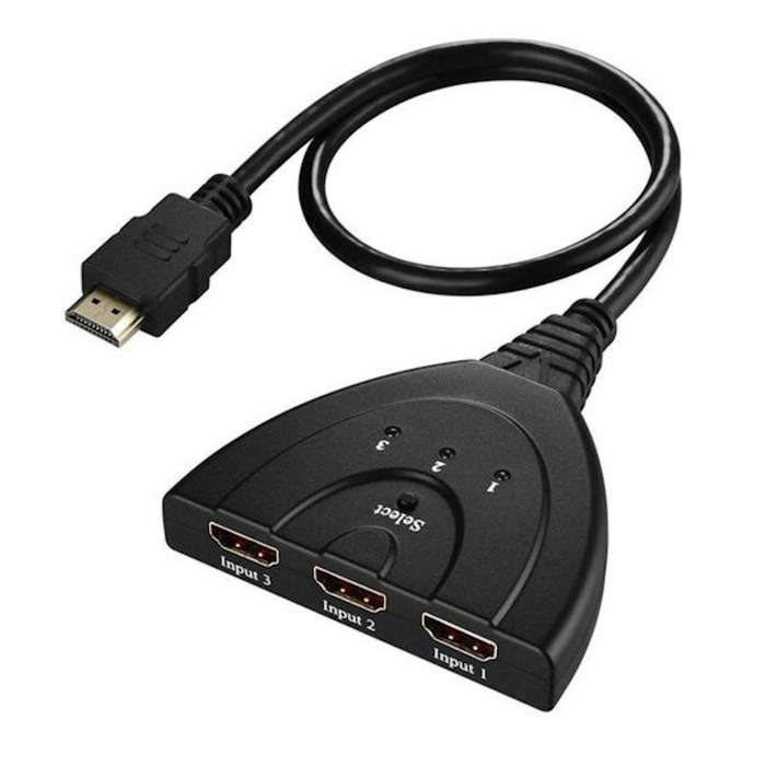 3 Port HDMI Switch with 50cm Pigtail Cable