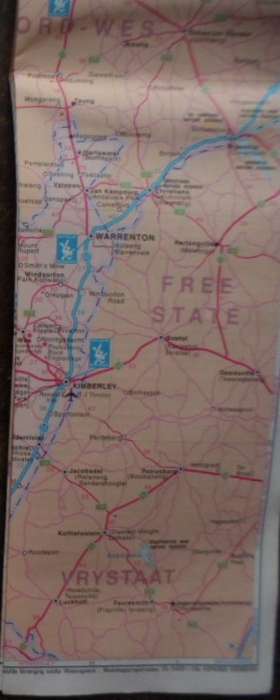 Vintage AA Road Map. PM-3. Cape Northern Area. Noord-Kaap gebied.