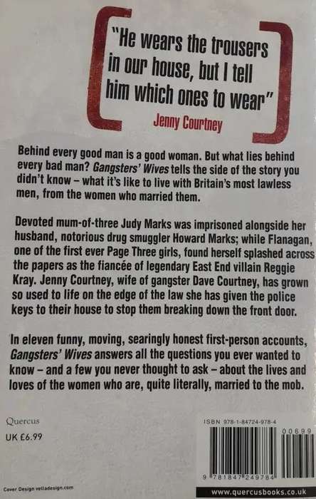 Gangsters' Wives - Tammy Cohen. Married to the Mob.