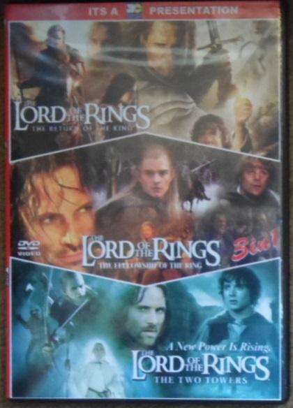Lord of the Rings Trilogy. On 1 DVD.