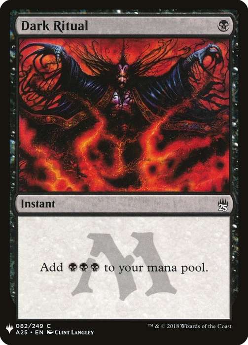 MTG - Magic the Gathering - Mystery Booster/The List: Dark Ritual (Masters 25)
