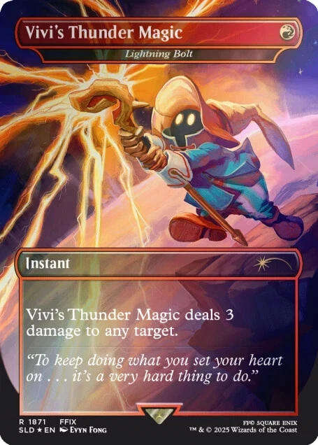 MTG Secret Lair x Final Fantasy: Grimoire Rainbow Foil Edition - Magic The Gathering *Limited*