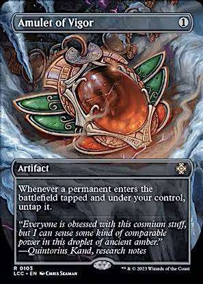 MTG - Magic the Gathering - The Lost Caverns of Ixalan: Amulet of Vigor - Borderless Box Topper