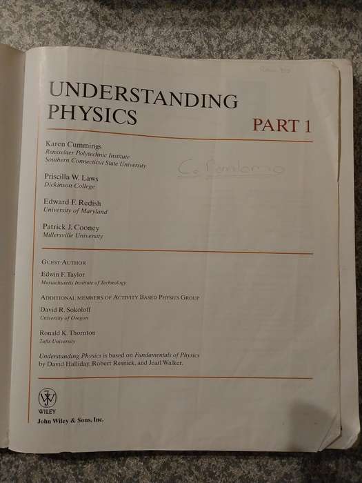 Understanding physics part 1 by Cummings Laws Redish Cooney