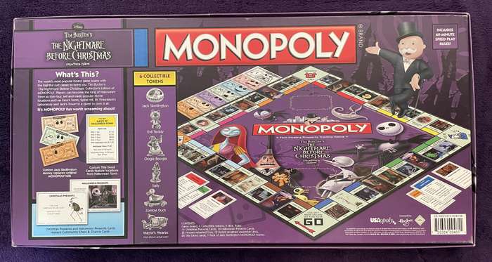 The Nightmare Before Christmas Monopoly Board Game - Collector's Edition