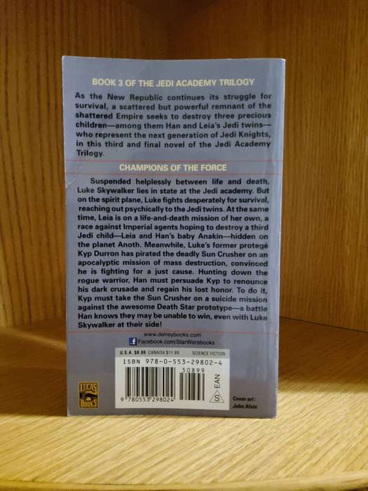 Star Wars Champions of the Force The Jedi Academy Trilogy Book 3 by Kevin J Anderson