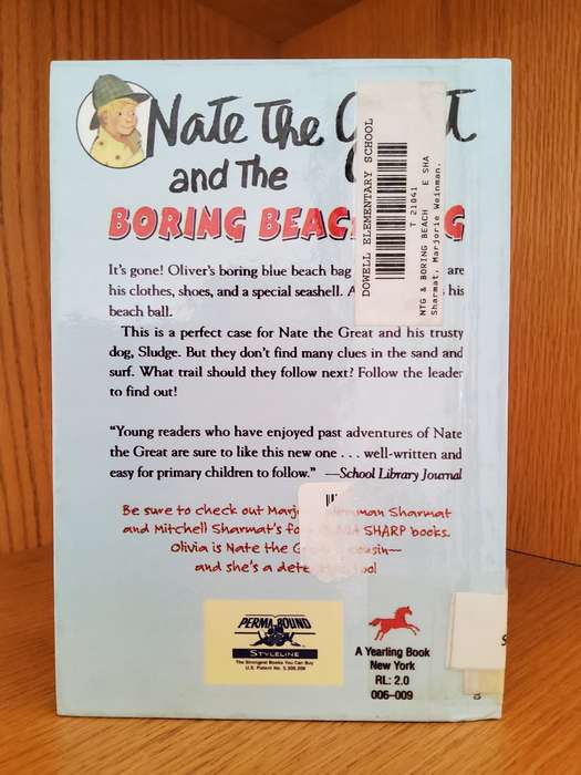 Nate the Great and the Boring Beach Bag by Marjorie Weinman Sharmat