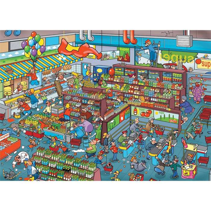 Goliath That's Life 1000 Piece Puzzle: Comic Cartoon Grocery Store Funny