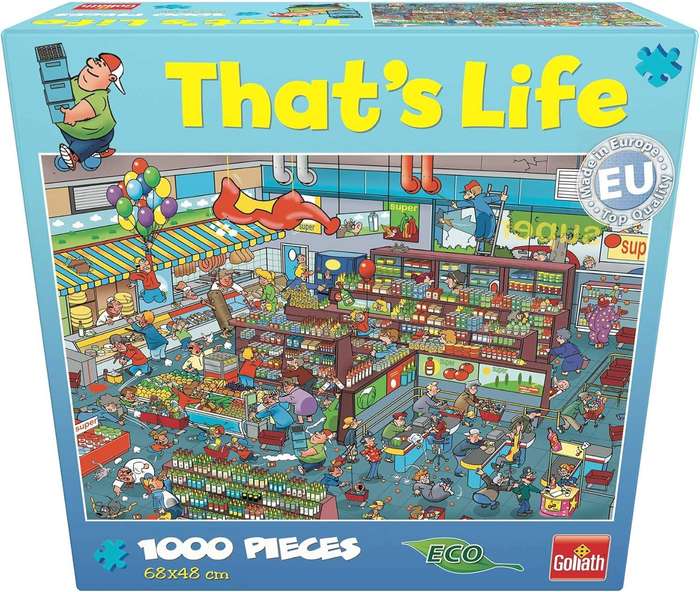 Goliath That's Life 1000 Piece Puzzle: Comic Cartoon Grocery Store Funny