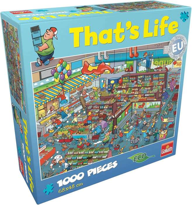 Goliath That's Life 1000 Piece Puzzle: Comic Cartoon Grocery Store Funny
