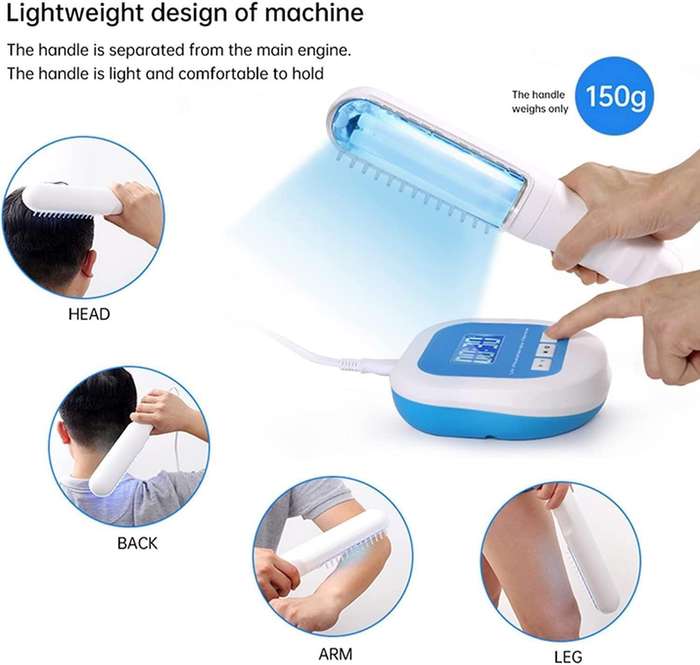 Portable UV Light Therapy Vitiligo Lamp With Timer And LCD Display