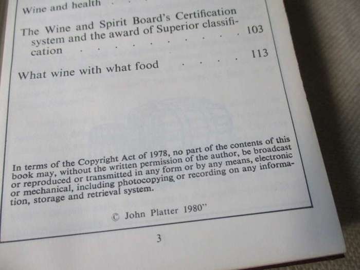 JOHN PLATTER WINE GUIDE / JOHN PLATTER'S BOOK OF SOUTH AFRICAN WINES 1980