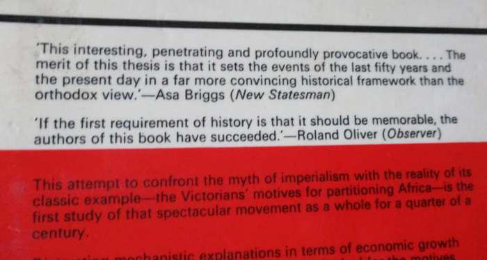 AFRICA AND THE VICTORIANS - THE OFFICIAL MIND OF IMPERIALISM - RONALD ROBINSON AND JOHN GALLAGHER