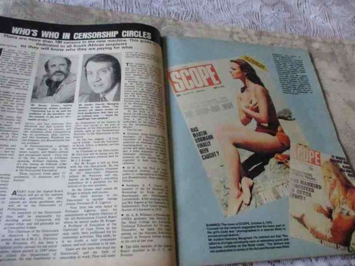 SCOPE MAGAZINE 18 APRIL 1975 ( jackie onassis, censorhip sa, middle-east, pauline graham ct