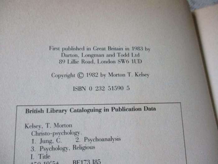 CHRISTO-PSYCHOLOGY - MORTON T KELSEY