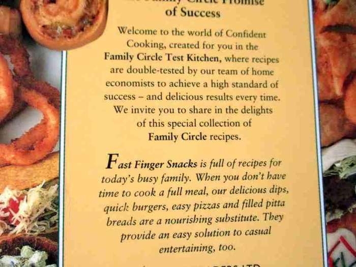 FAMILY CIRCLE FAST FINGER SNACKS