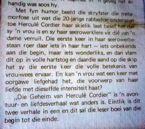DIE GEHEIM VAN HERCULE' CORDIER - ENA MURRAY