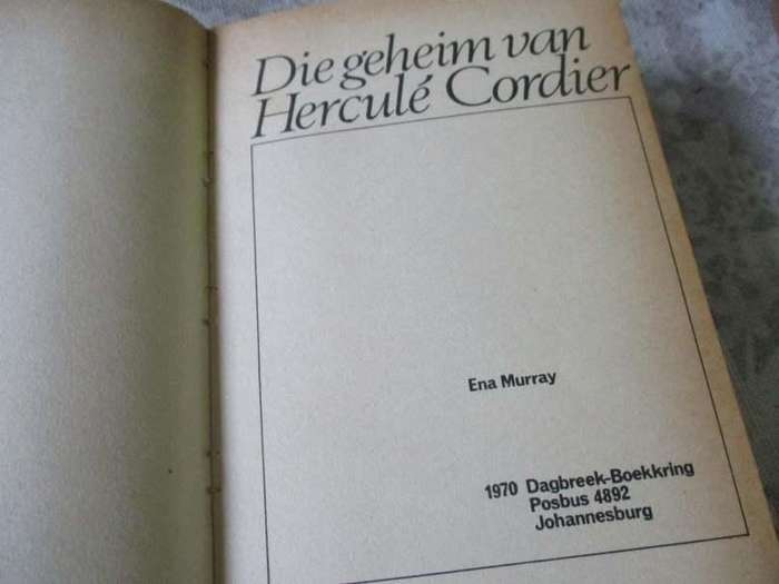 DIE GEHEIM VAN HERCULE' CORDIER - ENA MURRAY