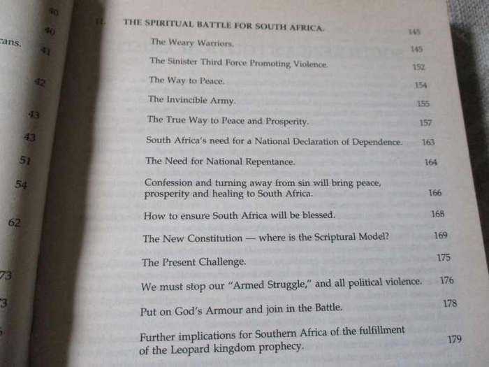 THE LEOPARD KINGDOM OF DANIEL 7:6 - SOUTH AFRICA'S FUTURE IN BIBLE PROPHECY - R HIGGINS