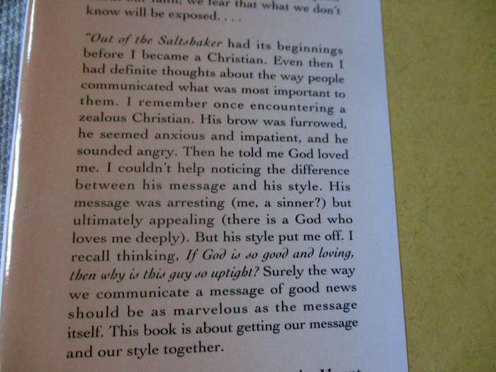 OUT OF THE SALT SHAKER & INTO THE WORLD - EVANGELISM AS A WAY OF LIFE - REBECCA MANLEY PIPPERT