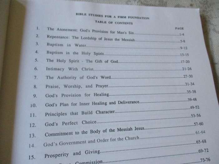 BIBLE STUDIES FOR A FIRM FOUNDATION BY BOB AND ROSE WEINER