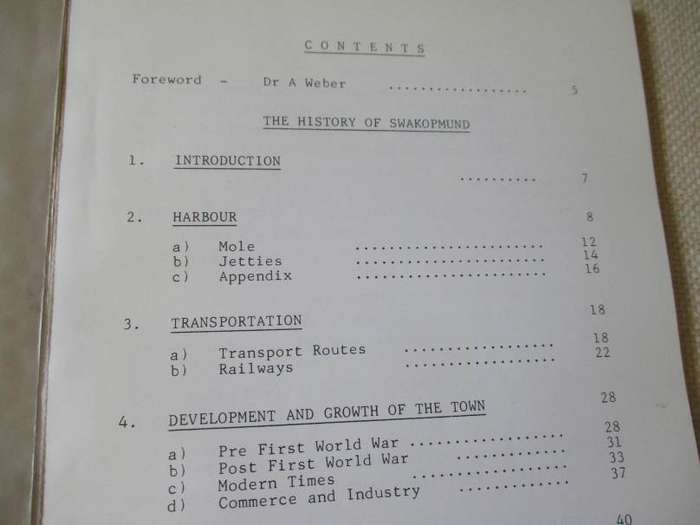 SWAKOPMUND - A CHRONICLE OF THE TOWN'S PEOPLE, PLACES AND PROGRESS