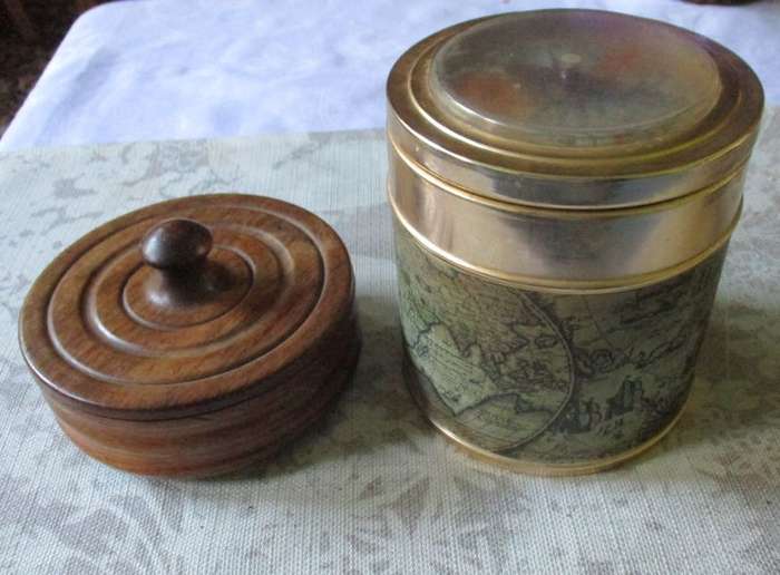 2 X  VINTAGE TOBACCO CONTAINERS