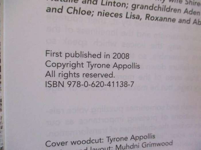 TRAIN TO MITCHELLS PLAIN - POETRY - TYRONE APPOLLIS