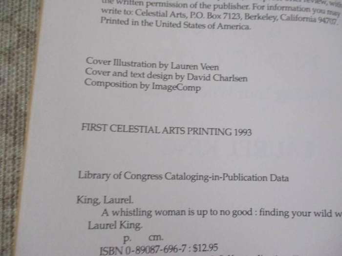 A WHISTLING WOMAN IS UP TO NO GOOD - FINDING YOUR WILD WOMAN - LAUREL KING