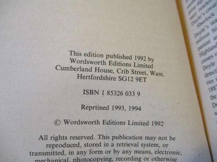 THE ADVENTURES OF SHERLOCK HOLMES - SIR ARTHUR CONAN DOYLE - WORDSWORTH CLASSICS
