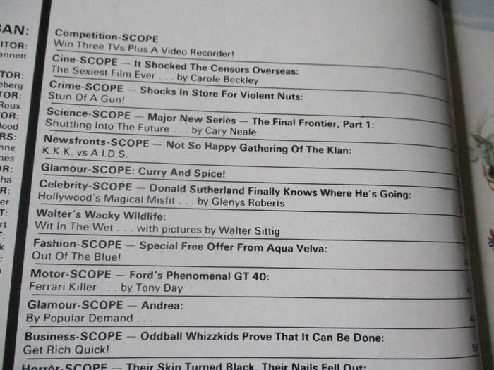 SCOPE MAGAZINE 24 MAY 1985