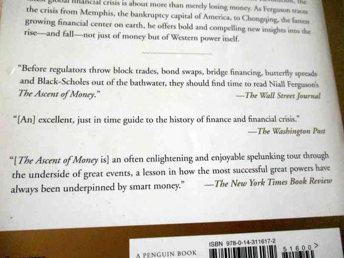 THE ASCENT OF MONEY - A FINANCIAL HISTORY OF THE WORLD - NIALL FERGUSON