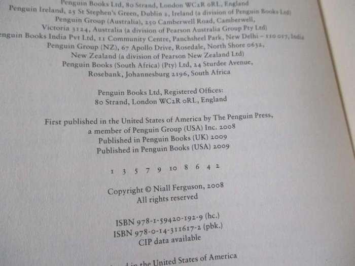 THE ASCENT OF MONEY - A FINANCIAL HISTORY OF THE WORLD - NIALL FERGUSON