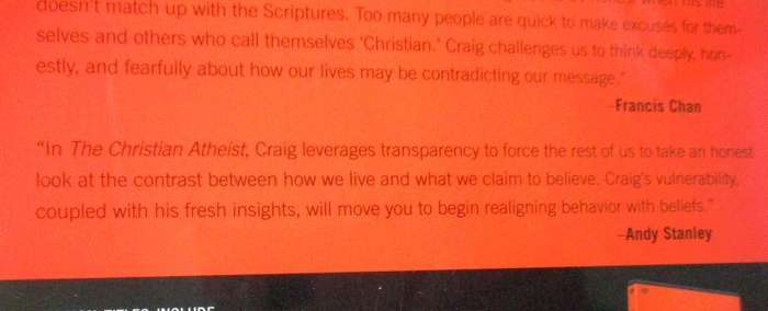 THE CHRISTIAN ATHEIST - BELIEVING IN GOD BUT LIVING AS IF HE DOESN'T EXIST - CRAIG GROESCHEL