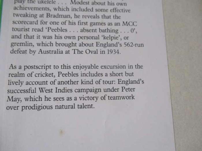BOWLER'S TURN - IAN PEEBLES