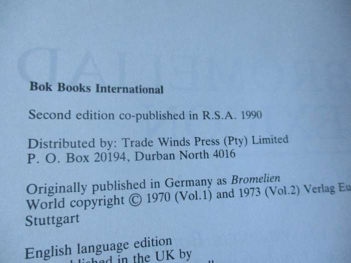 THE BROMELIAD LEXICON - WERNER RAUH