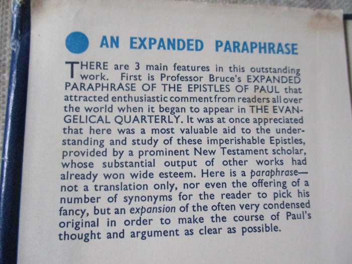 AN EXPANDED PARAPHRASE OF THE EPISTLES OF PAUL - F.F. BRUCE