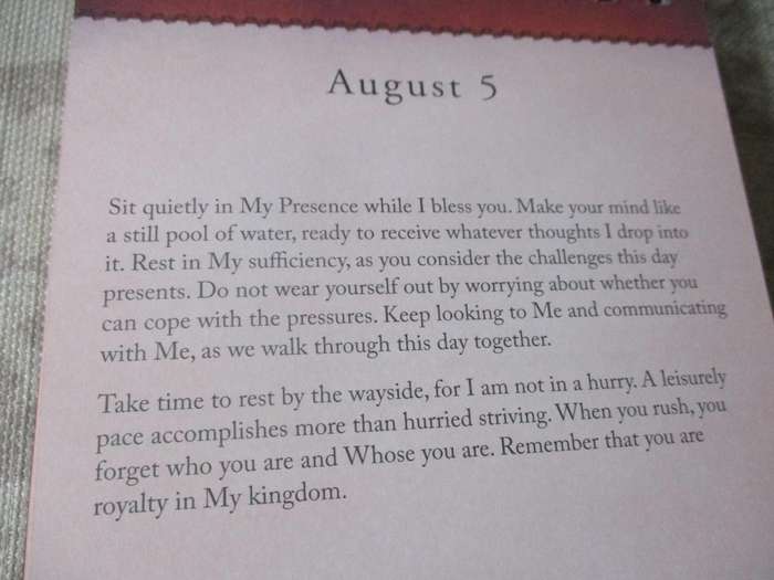 JESUS CALLING - ENJOYING PEACE IN HIS PRESENCE - AN INSPIRATIONAL DAYSPRING DAYBRIGHTENER - SARAH ..