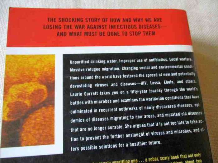 THE COMING PLAGUE - NEWLY EMERGING DISEASES IN A WORLD OUT OF BALANCE - LAURIE GARRETT