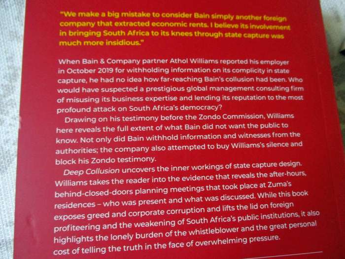DEEP COLLUSION - BAIN AND THE CAPTURE OF SOUTH AFRICA - ATHOL WILLIAMS