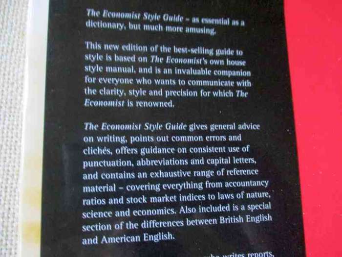 STYLE GUIDE - THE BEST-SELLING GUIDE TO ENGLISH USAGE - THE ECONOMIST