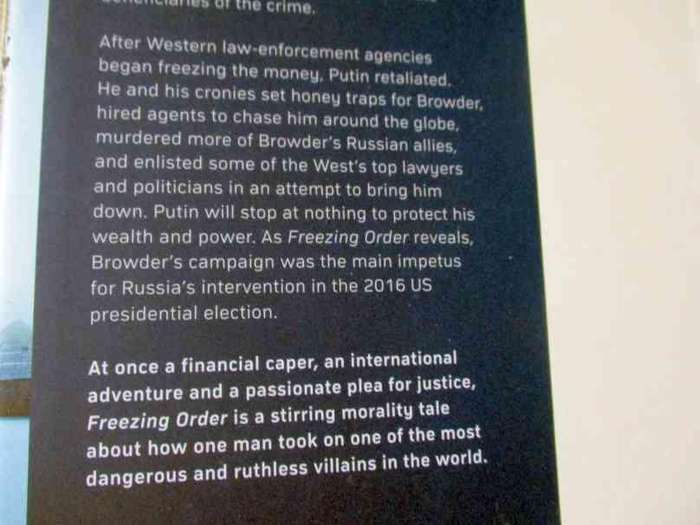 FREEZING ORDER - BILL BROWDER