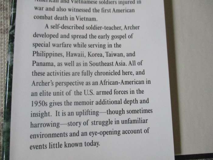 GREEN BERETS IN THE VANGUARD - INSIDE SPECIAL FORCES 1953 - 1963 - CHALMERS ARCHER Jr.